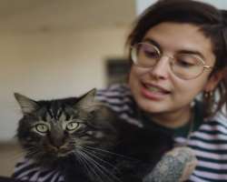 The star has adopted a cat whom she has named Gatito Pedro.